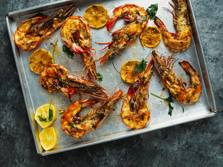 Shrimps on the barbie (by Shutterstock)