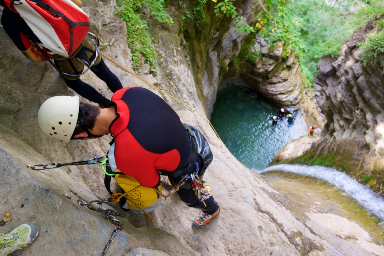 Canyoning in Aragon Spain 