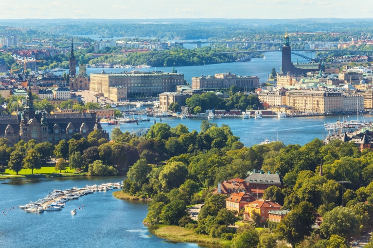 스톡홀름의 유서 깊은 도시 풍경