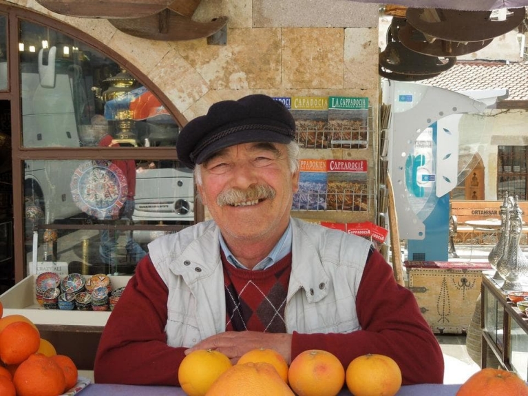 shop local - old man at market turkey