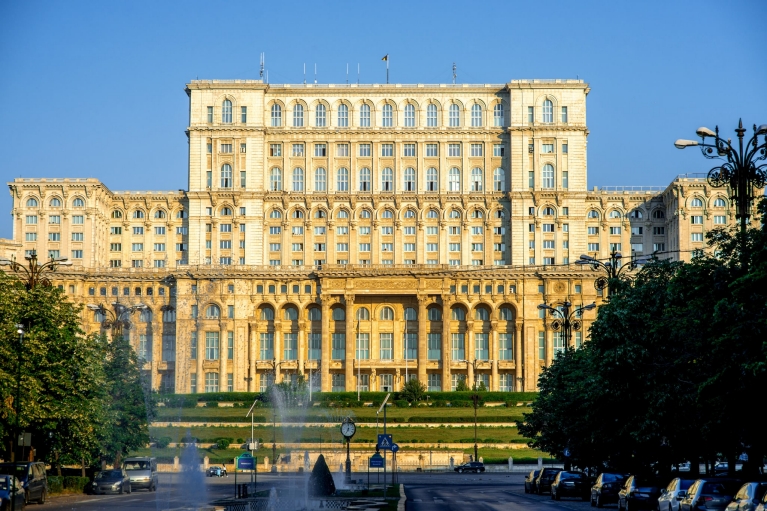 O Palácio do Parlamento em Bucareste