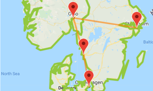 Scandinavia 1 week map